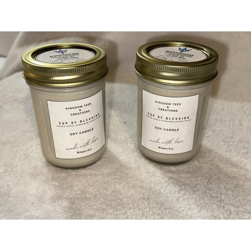 Cup Of Blessing 8oz Handcrafted Soy Candle - Kingdom Tees